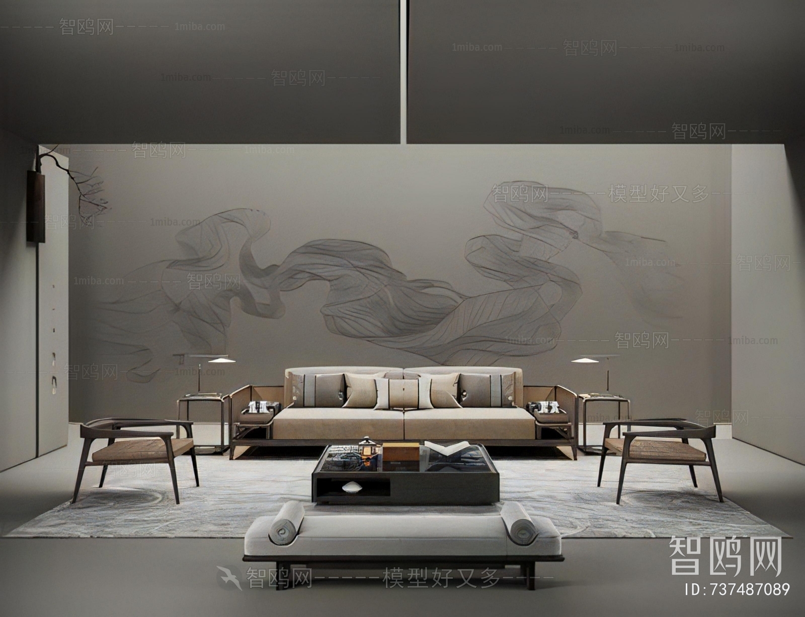 New Chinese Style Sofa Combination