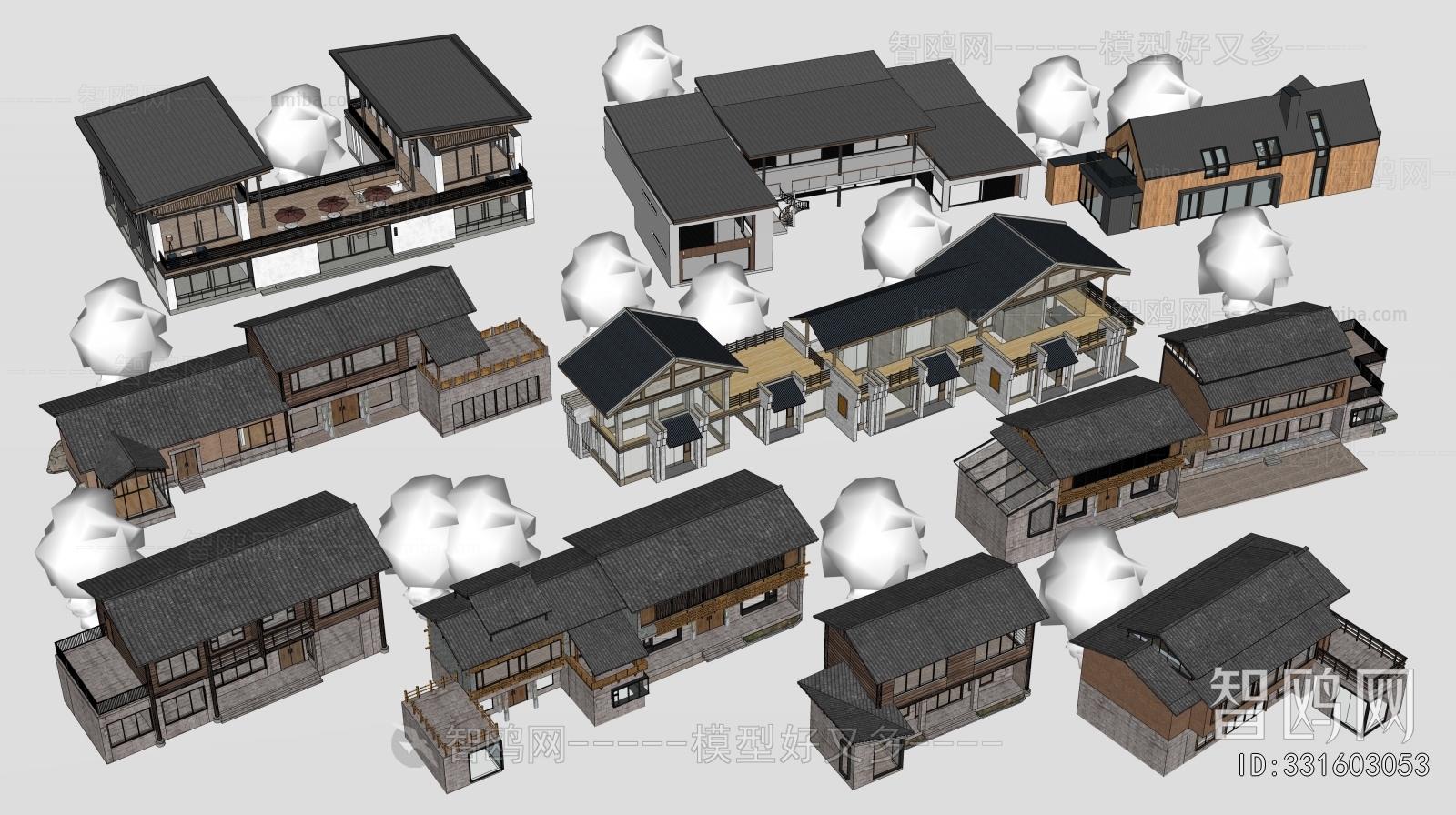 New Chinese Style Appearance Of Commercial Building