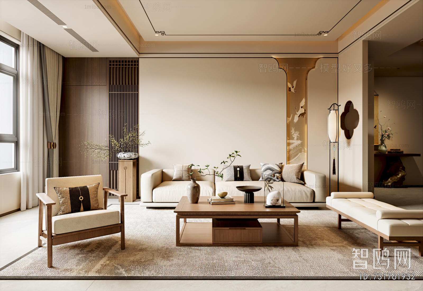 New Chinese Style A Living Room