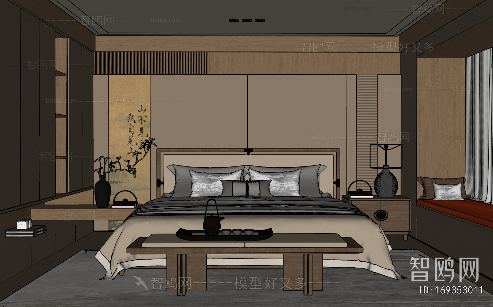 New Chinese Style Bedroom