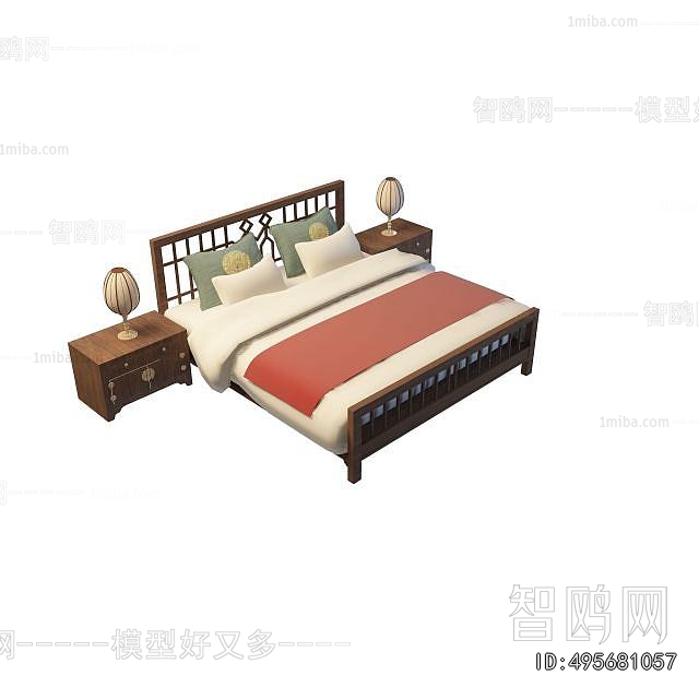 Chinese Style Double Bed