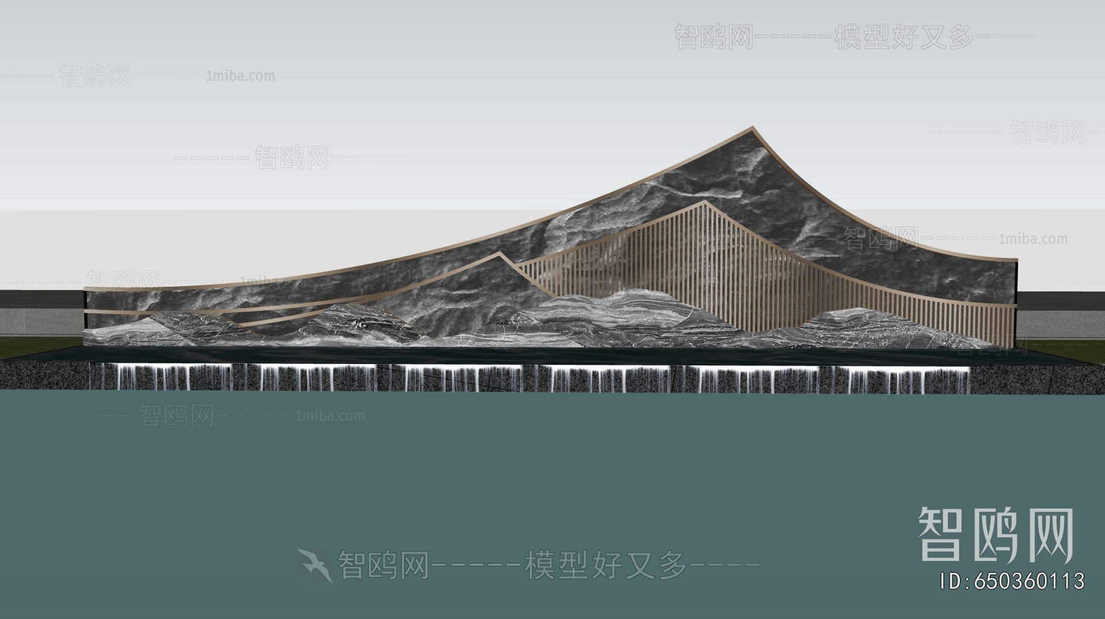 New Chinese Style Rockery Waterscape