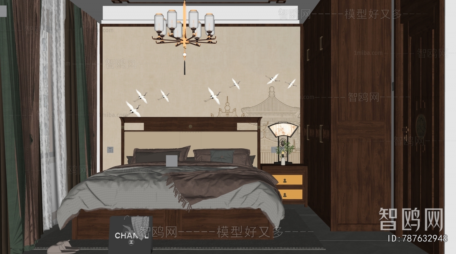 New Chinese Style Bedroom