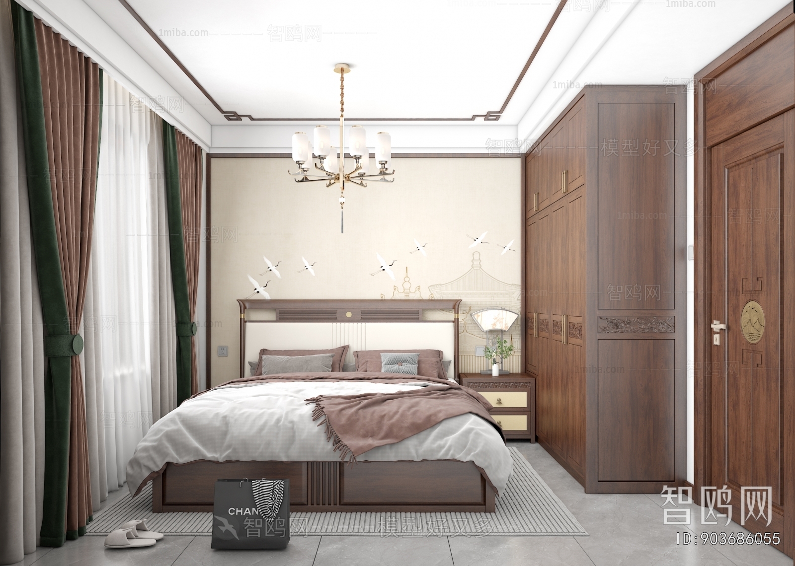 New Chinese Style Bedroom