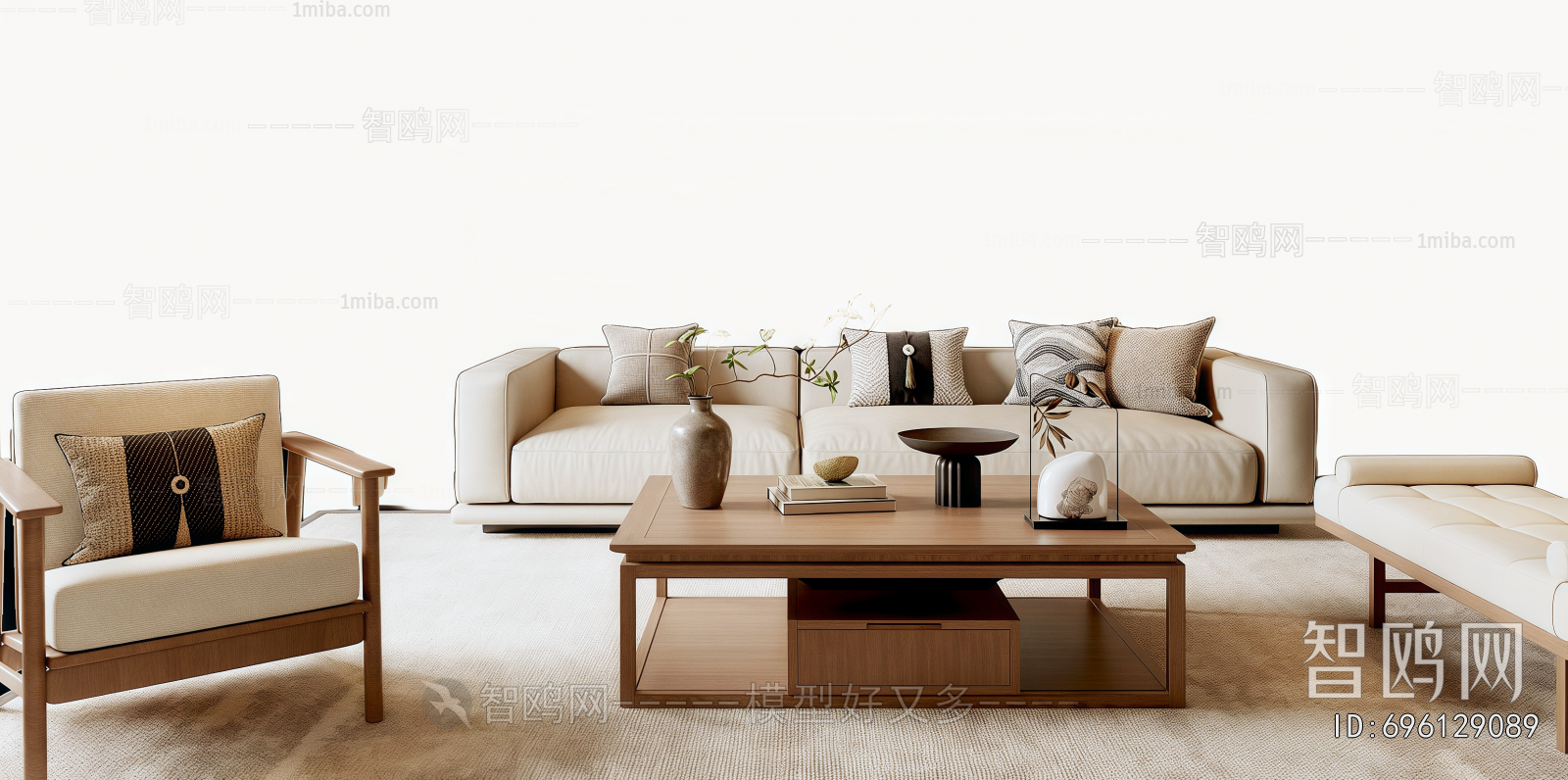 New Chinese Style Sofa Combination