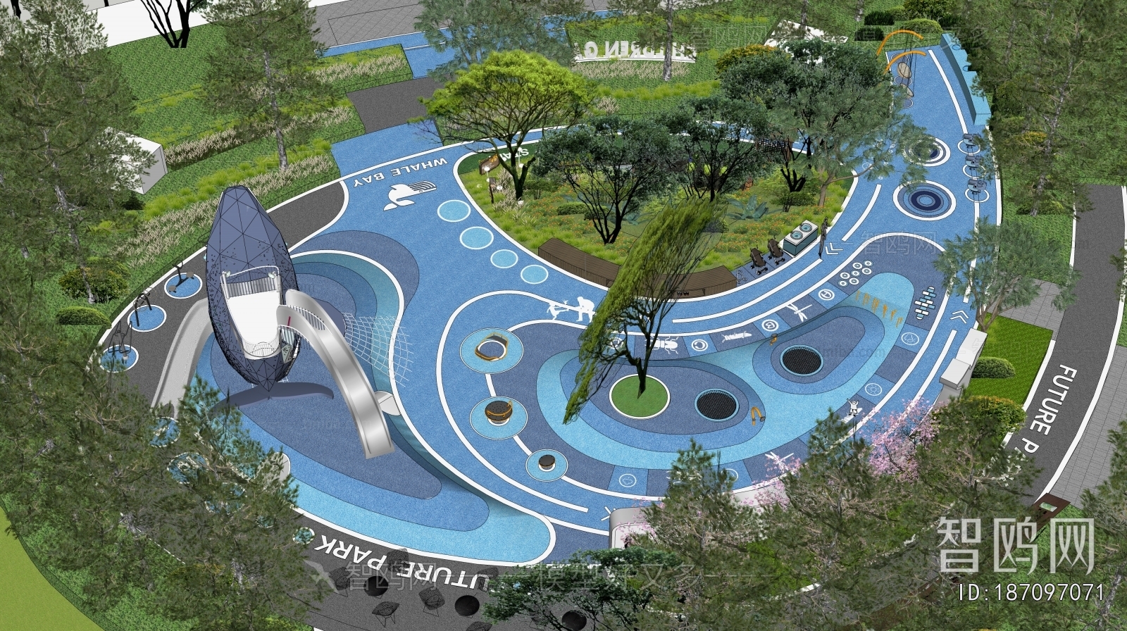 Modern Park Landscape