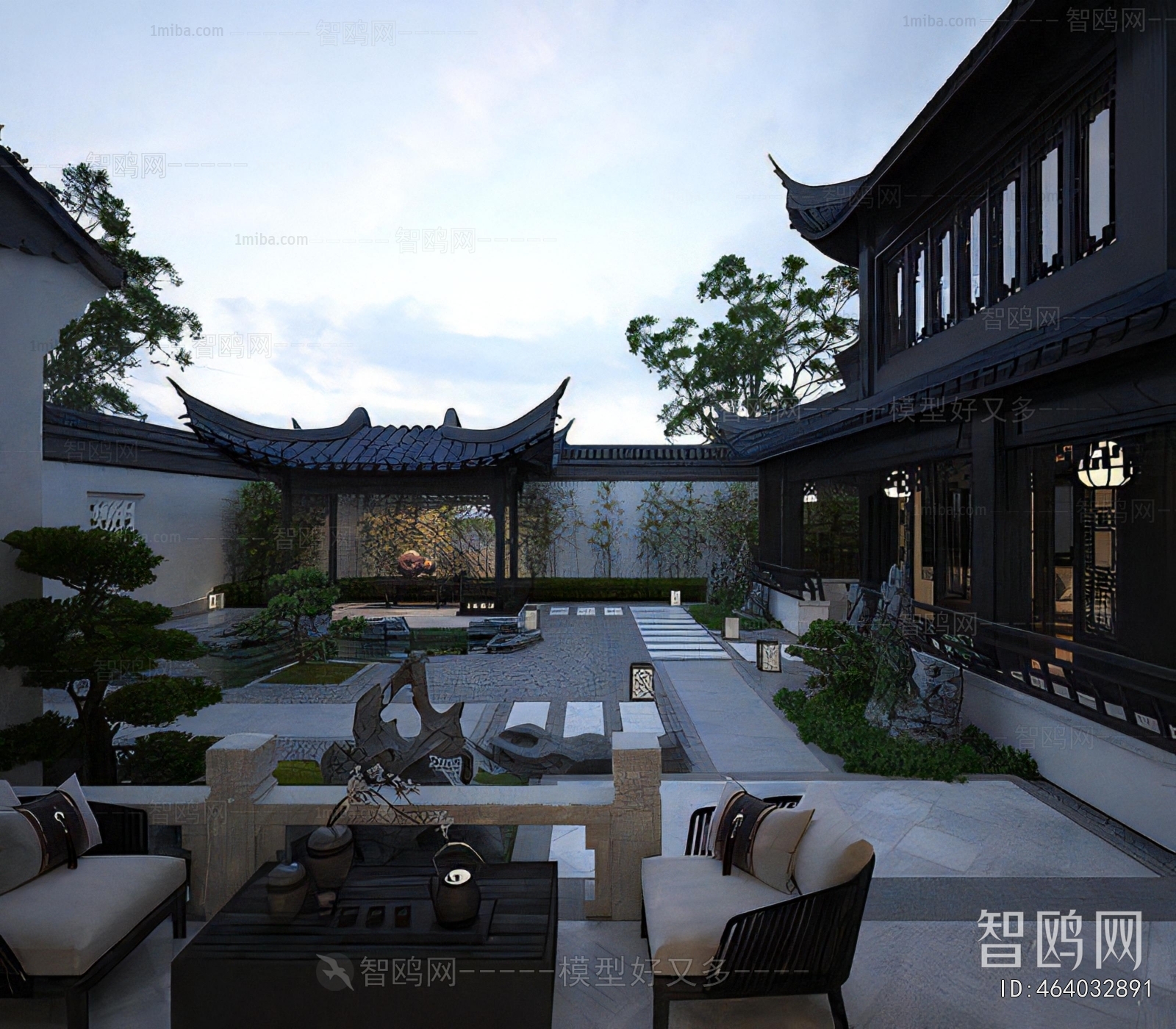 New Chinese Style Courtyard/landscape