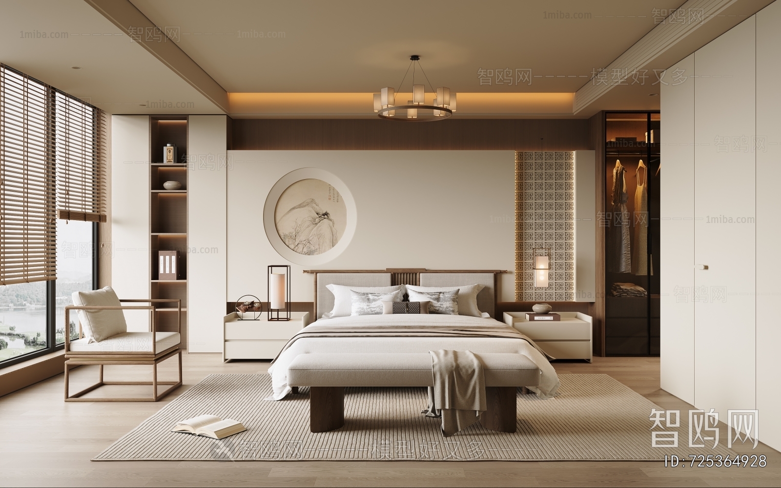New Chinese Style Bedroom