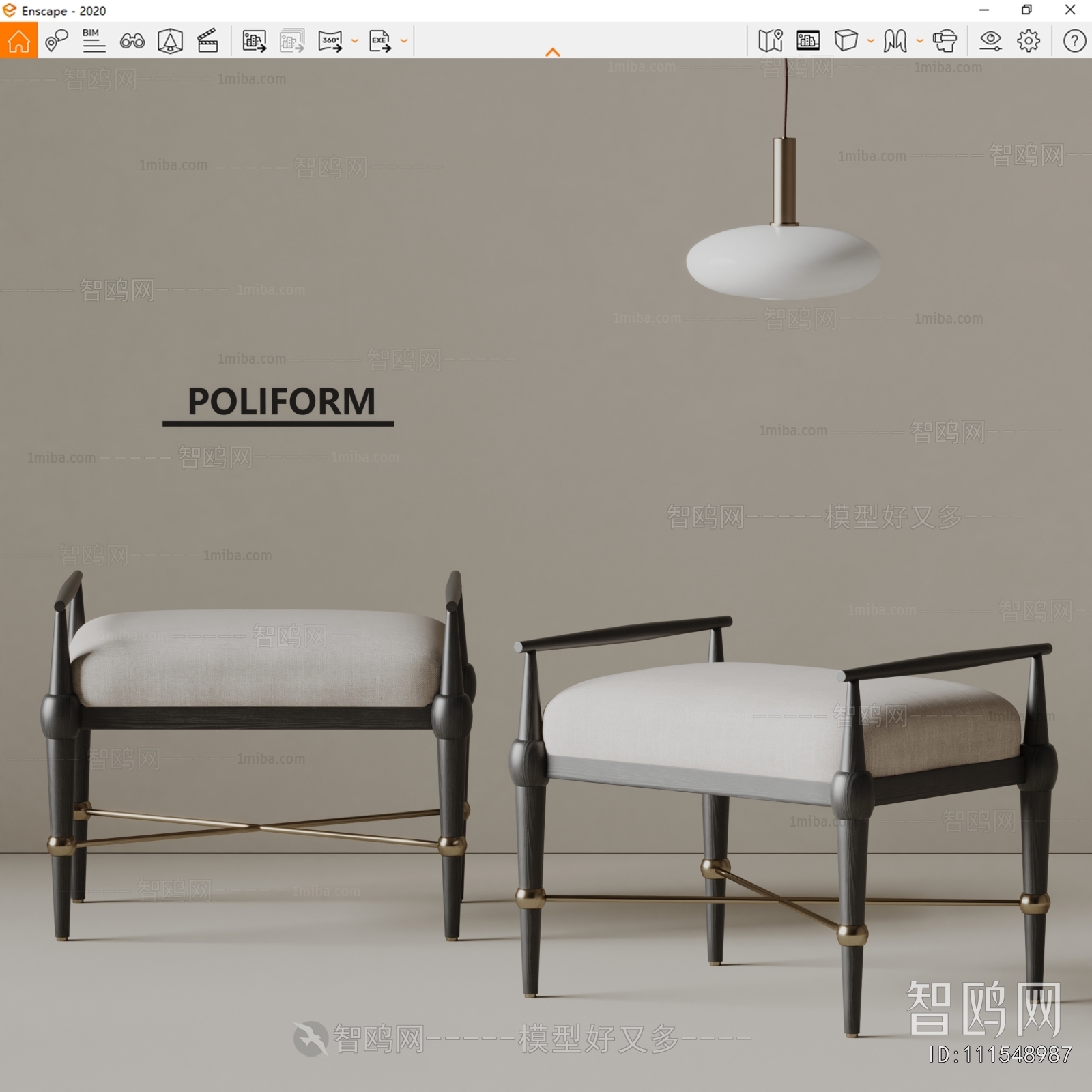 French Style Sofa Stool