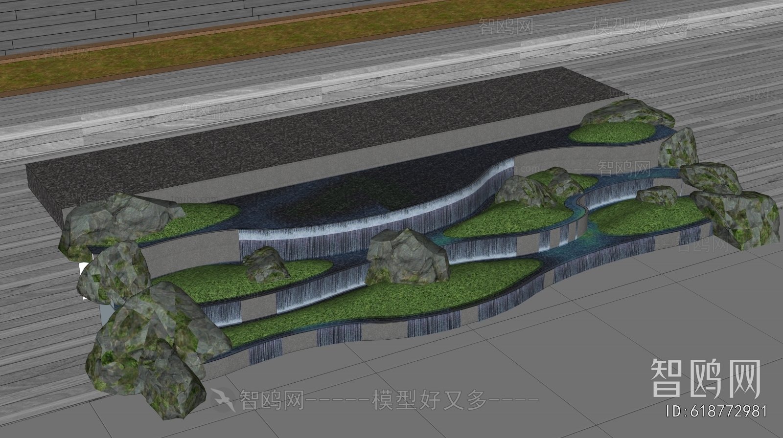 Modern Rockery Waterscape