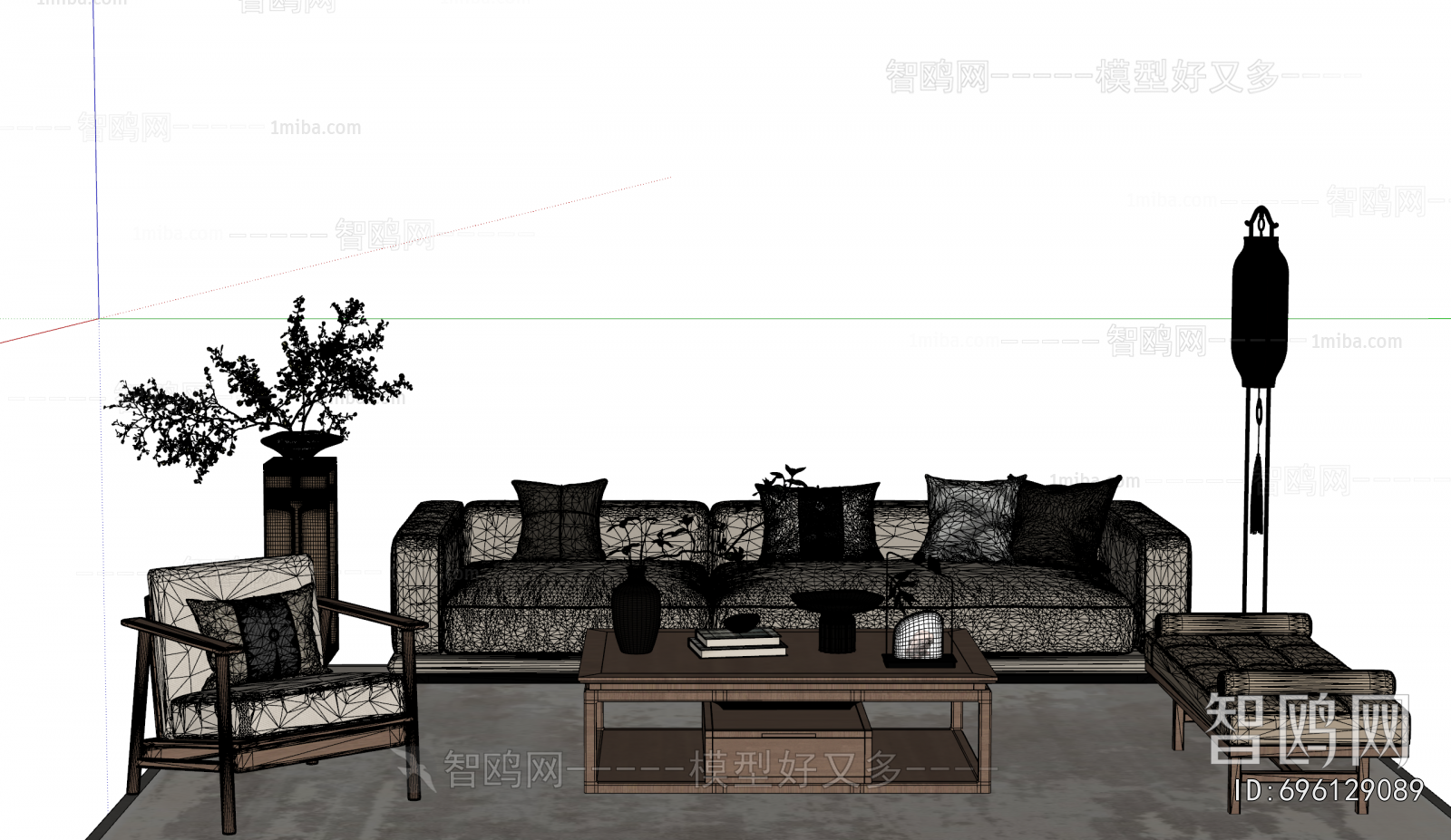 New Chinese Style Sofa Combination