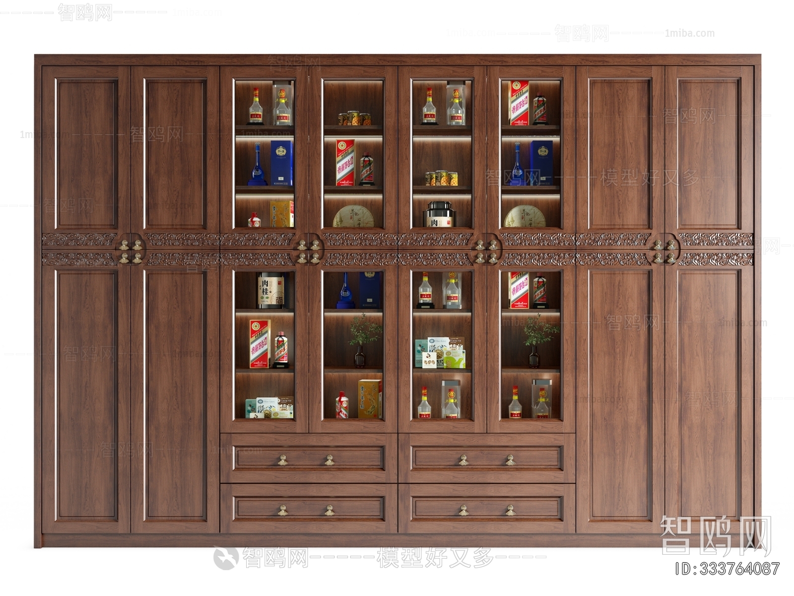 New Chinese Style Wine Cabinet