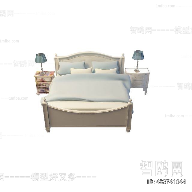 Simple European Style Double Bed