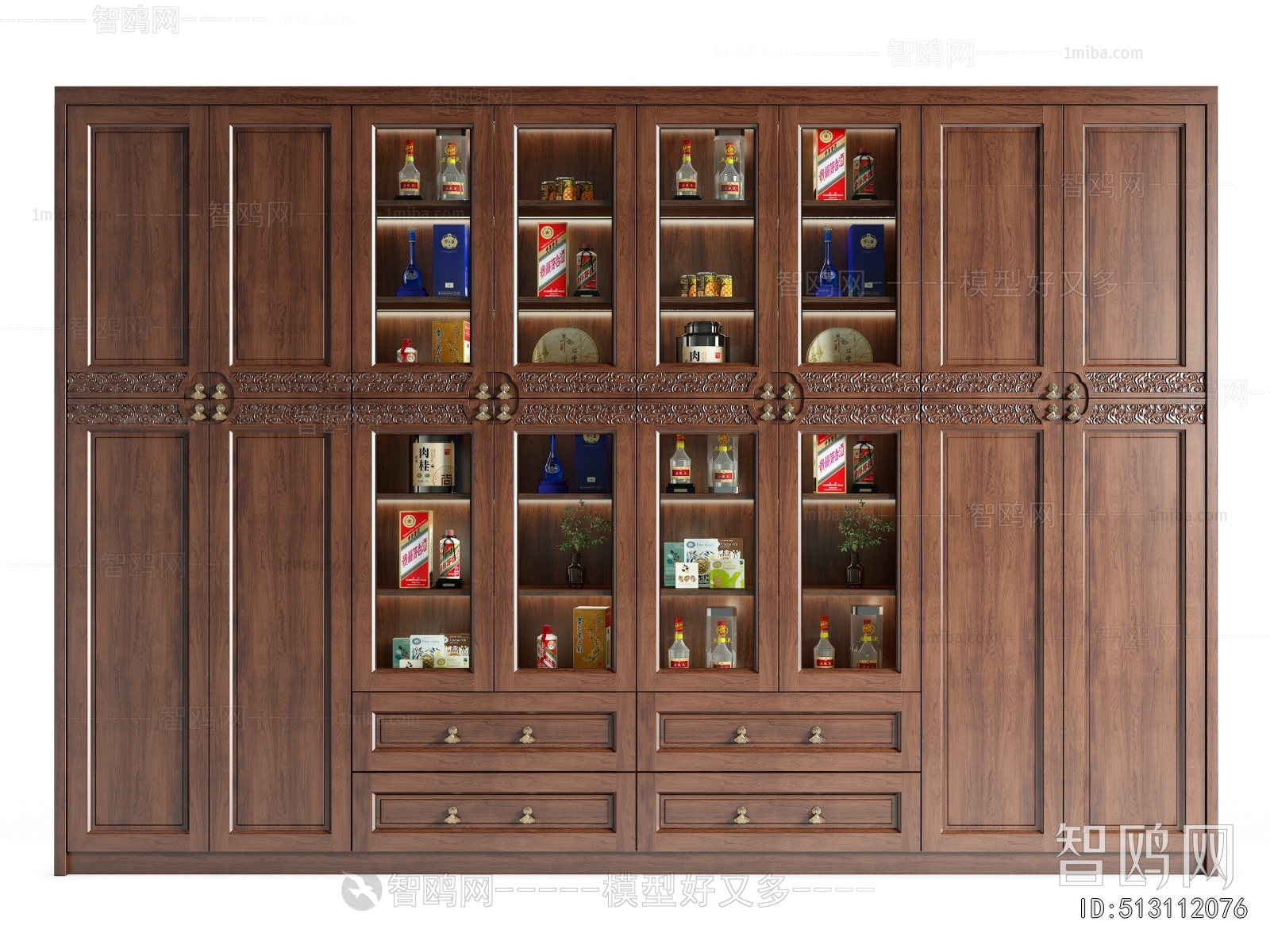 New Chinese Style Wine Cabinet