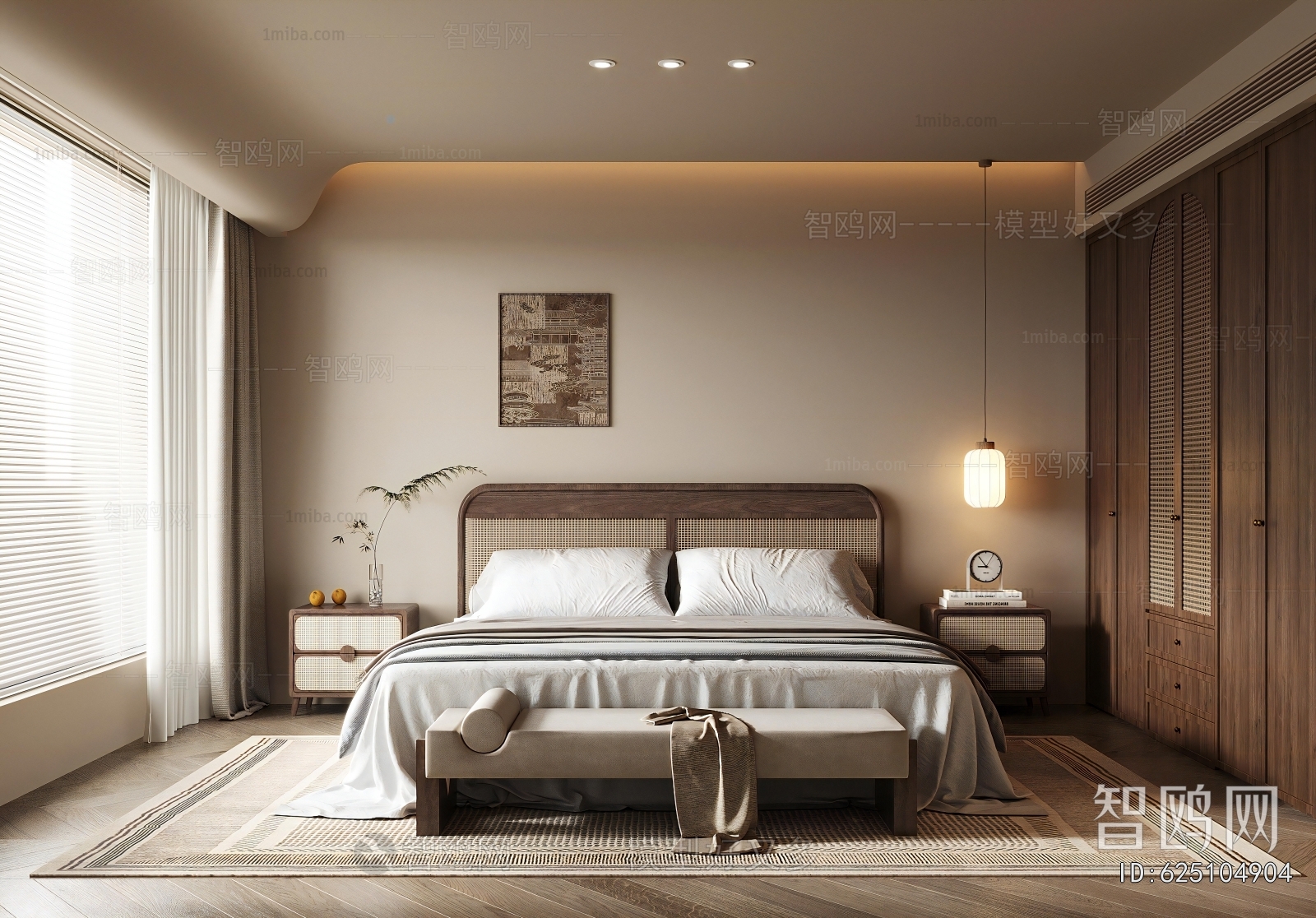 Wabi-sabi Style Bedroom