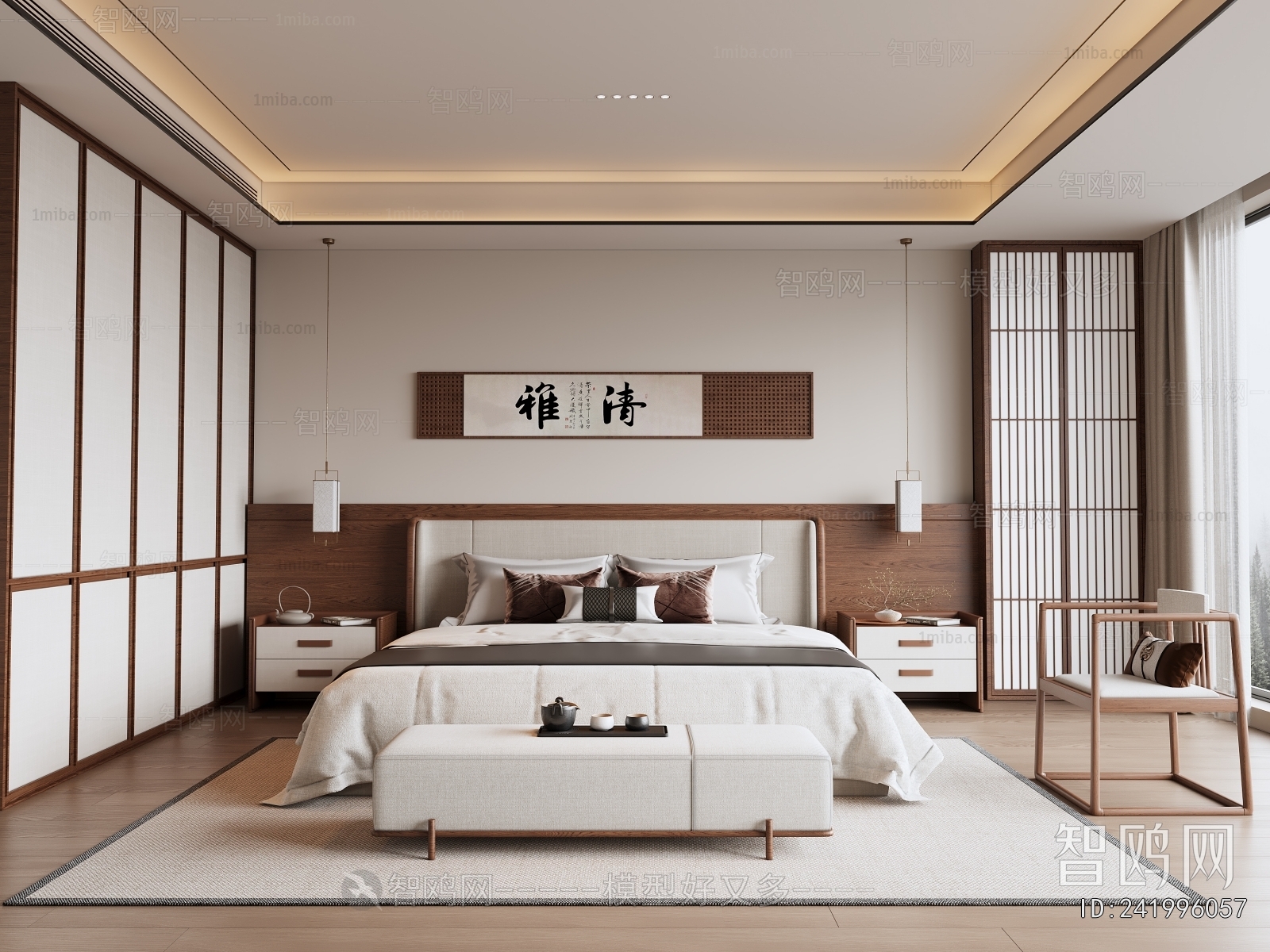 New Chinese Style Bedroom