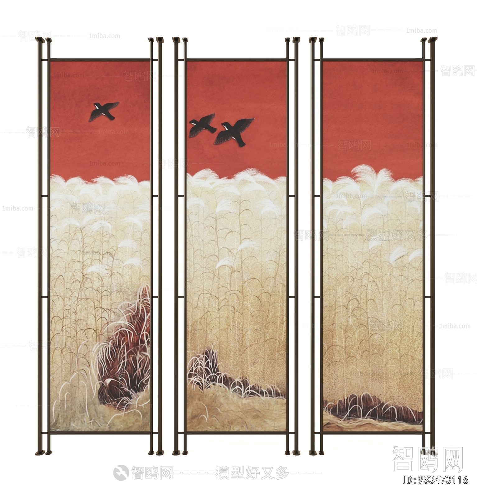 新中式屏风隔断
