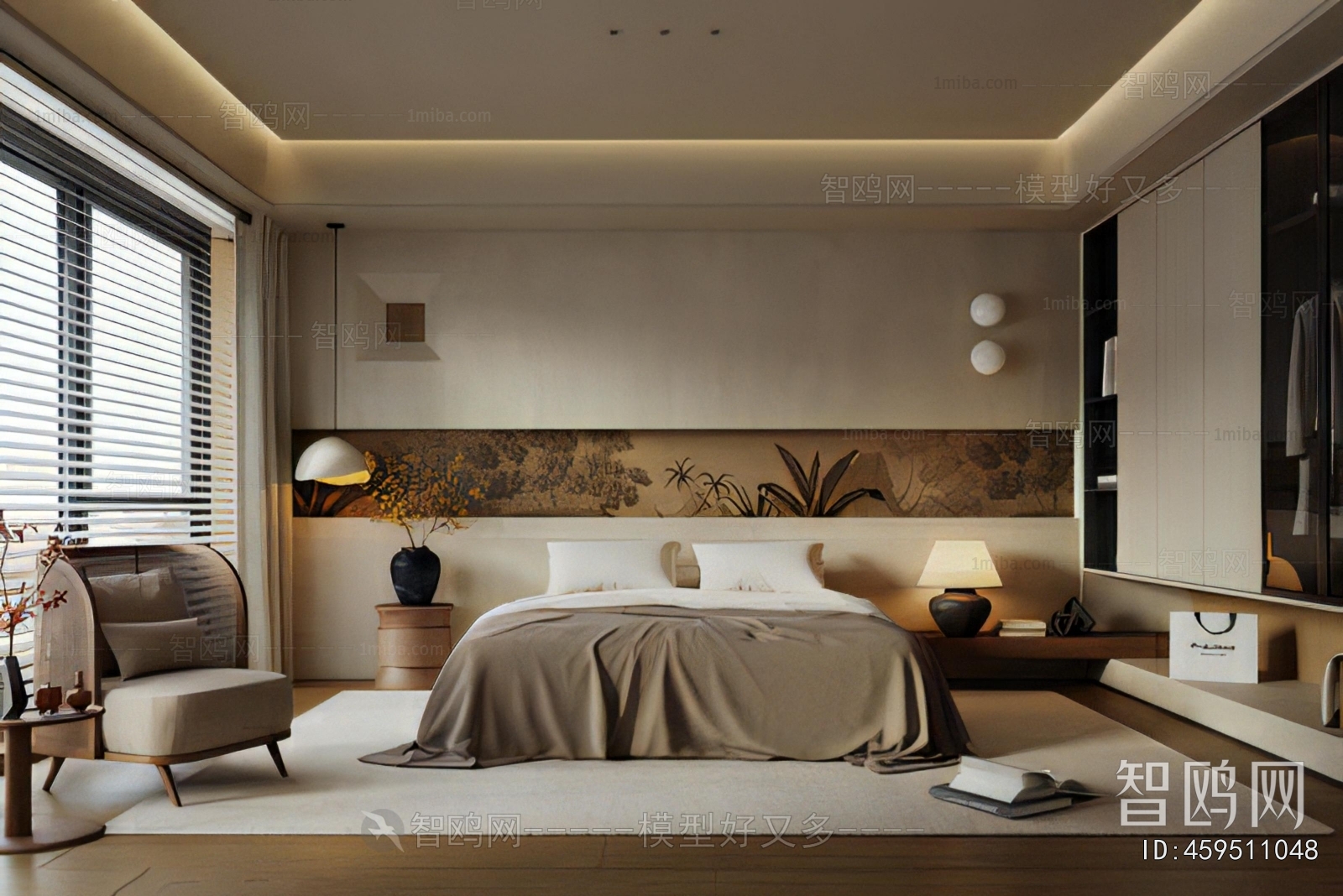 New Chinese Style Bedroom