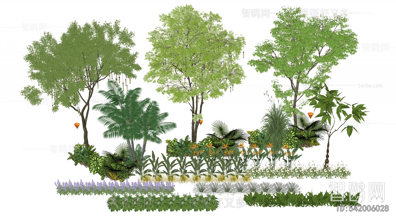 Modern Tree/shrub/grass