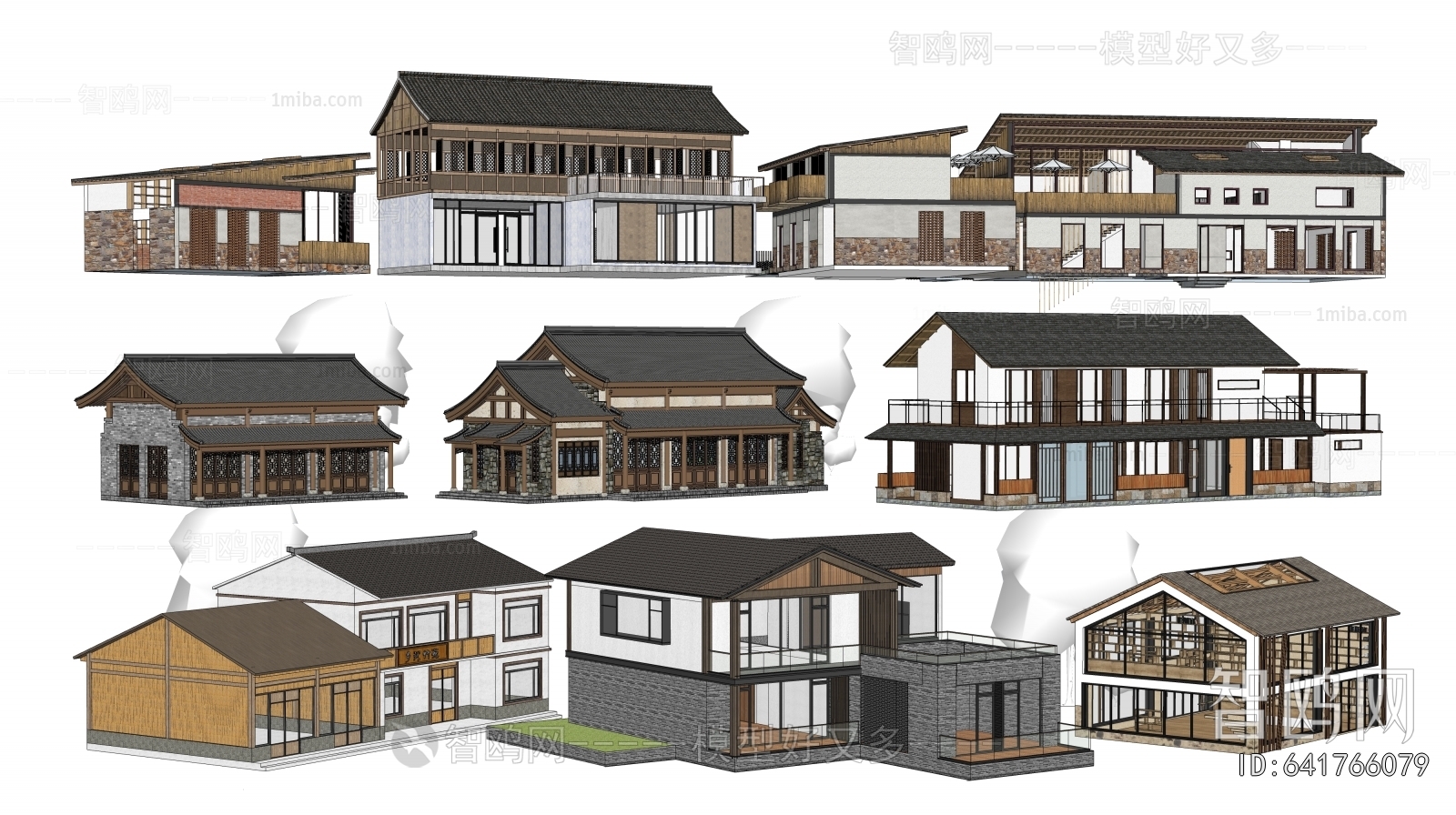 New Chinese Style Appearance Of Commercial Building