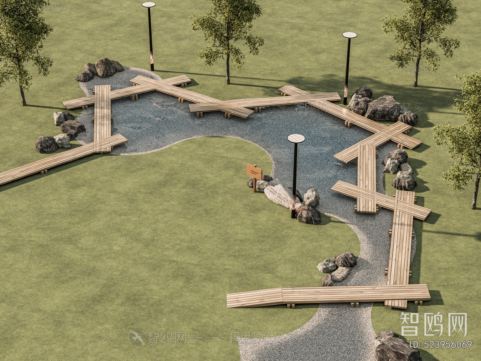 Modern Park Landscape