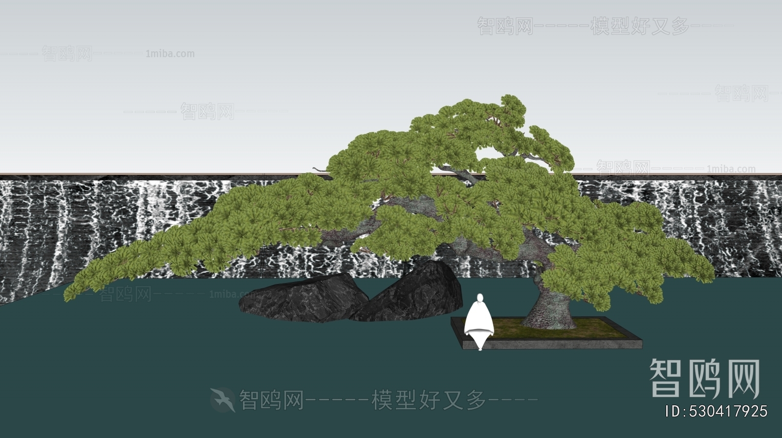 New Chinese Style Rockery Waterscape