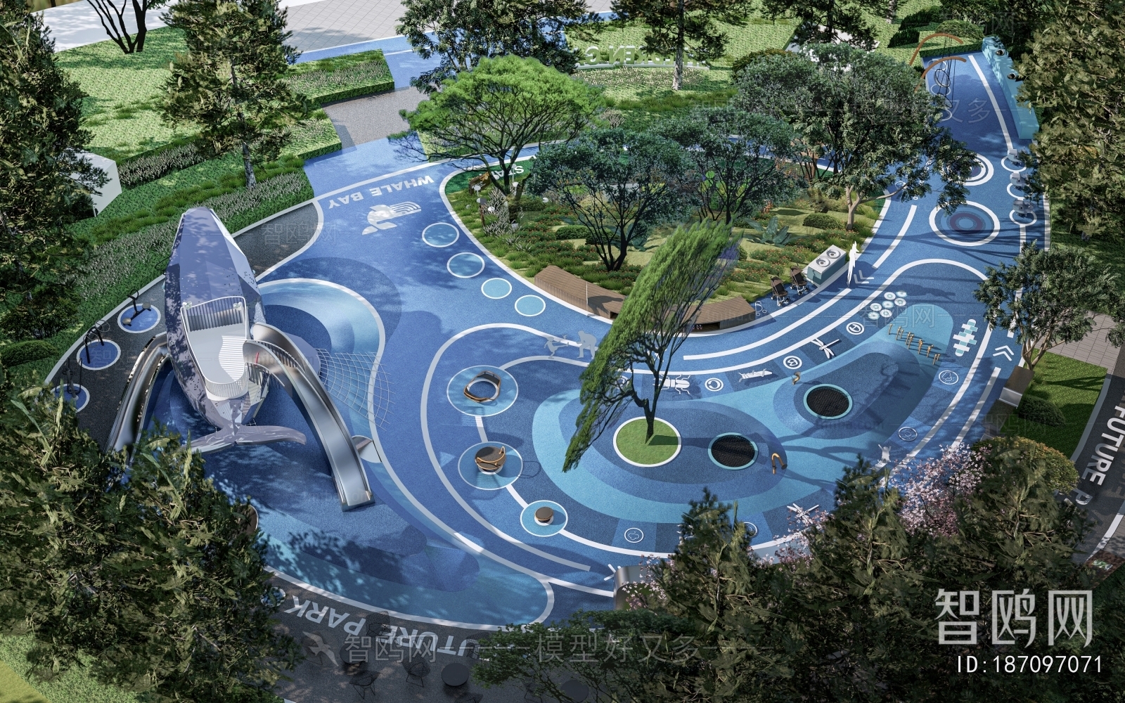 Modern Park Landscape