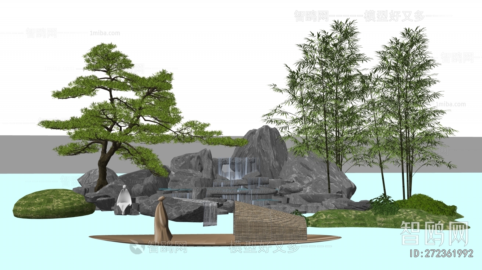New Chinese Style Rockery Waterscape