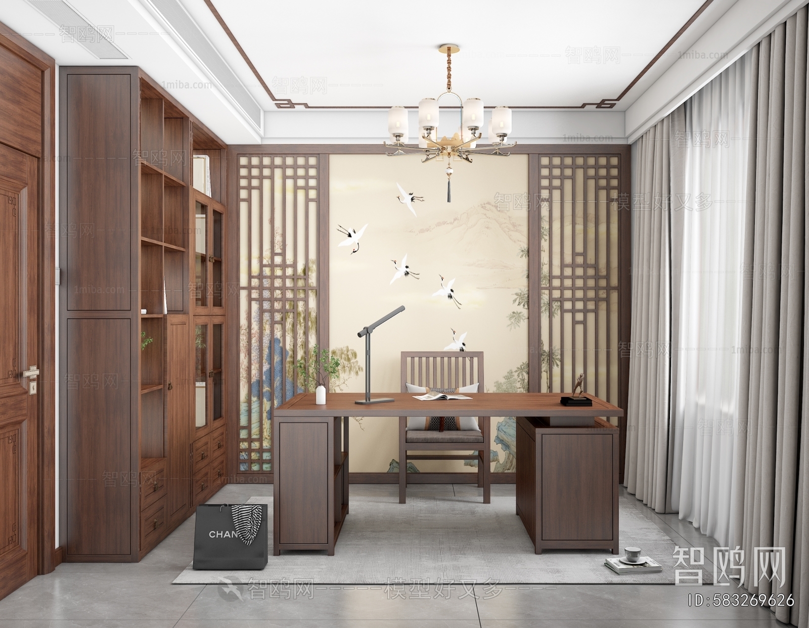 New Chinese Style Study Space