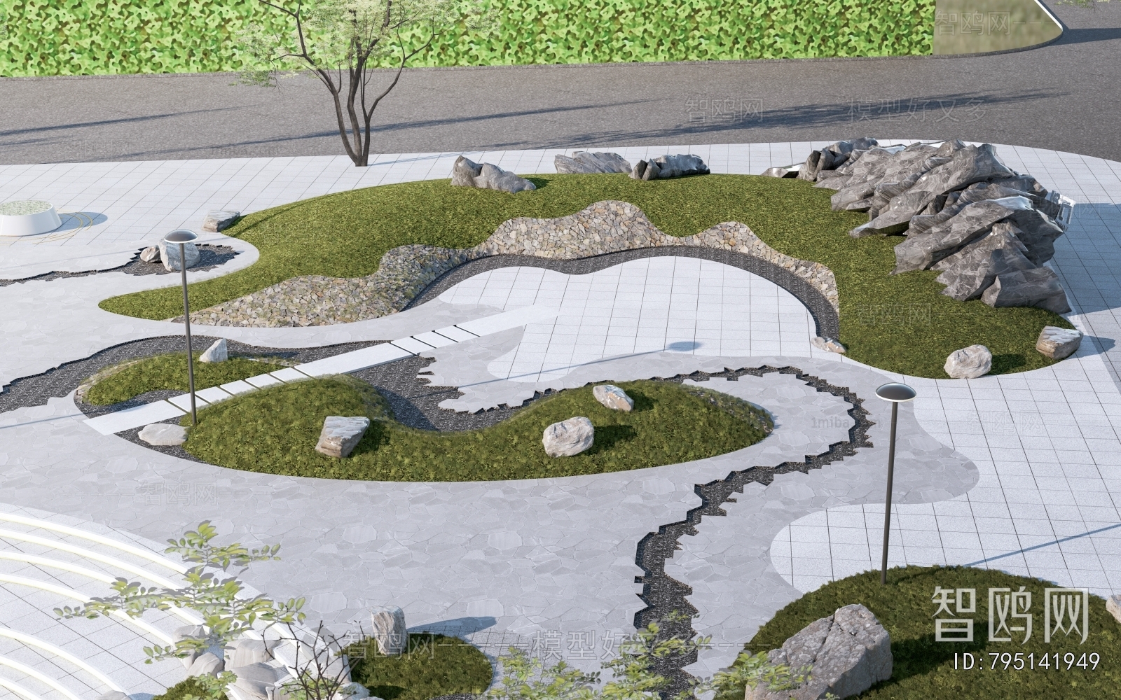 Modern Park Landscape