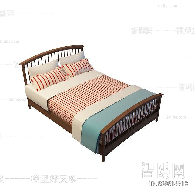 New Chinese Style Double Bed