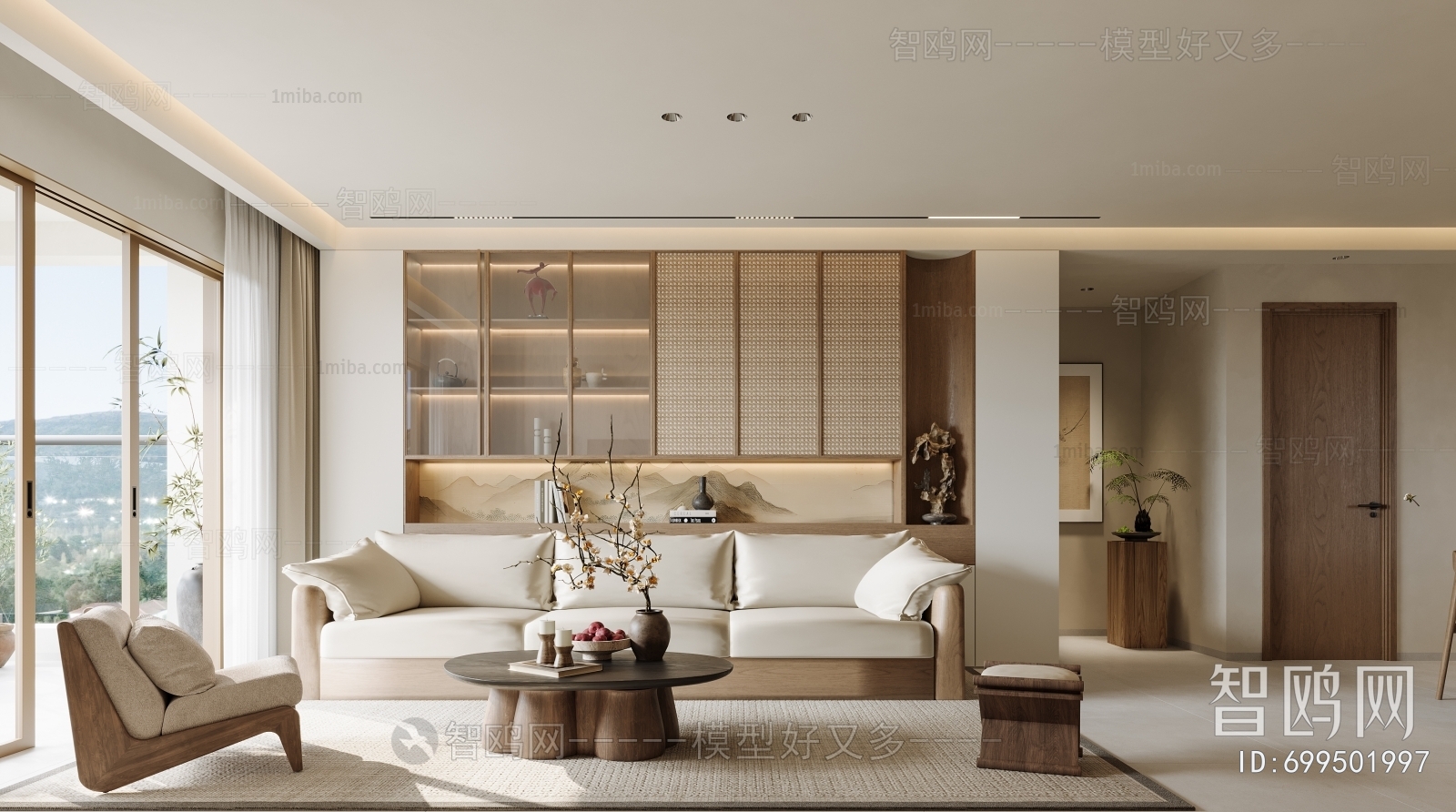 New Chinese Style A Living Room