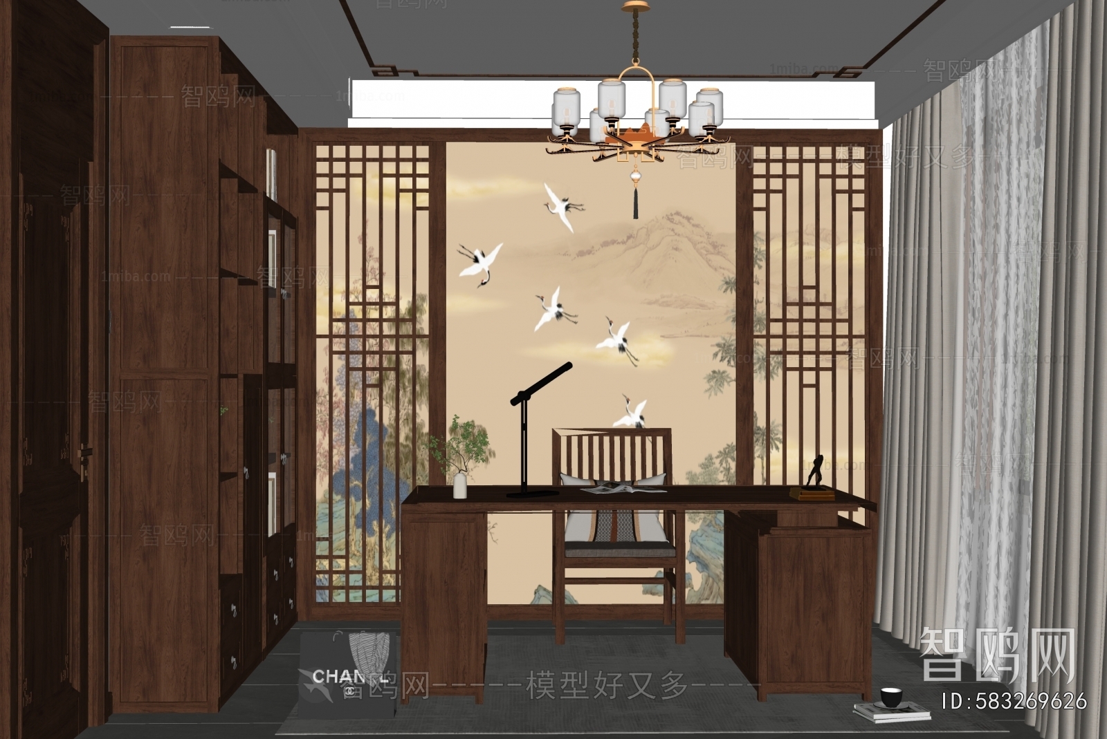 New Chinese Style Study Space