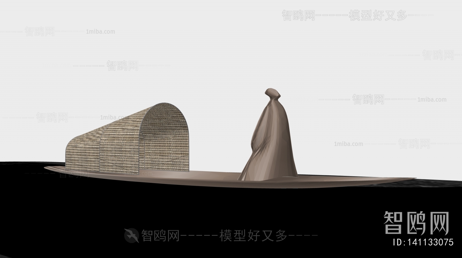 New Chinese Style Sculpture Sketch