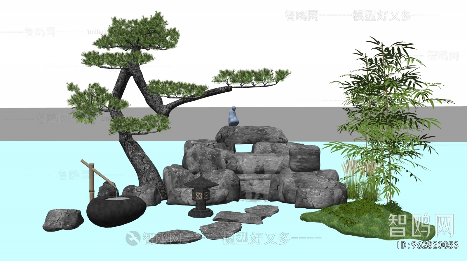 New Chinese Style Rockery Waterscape