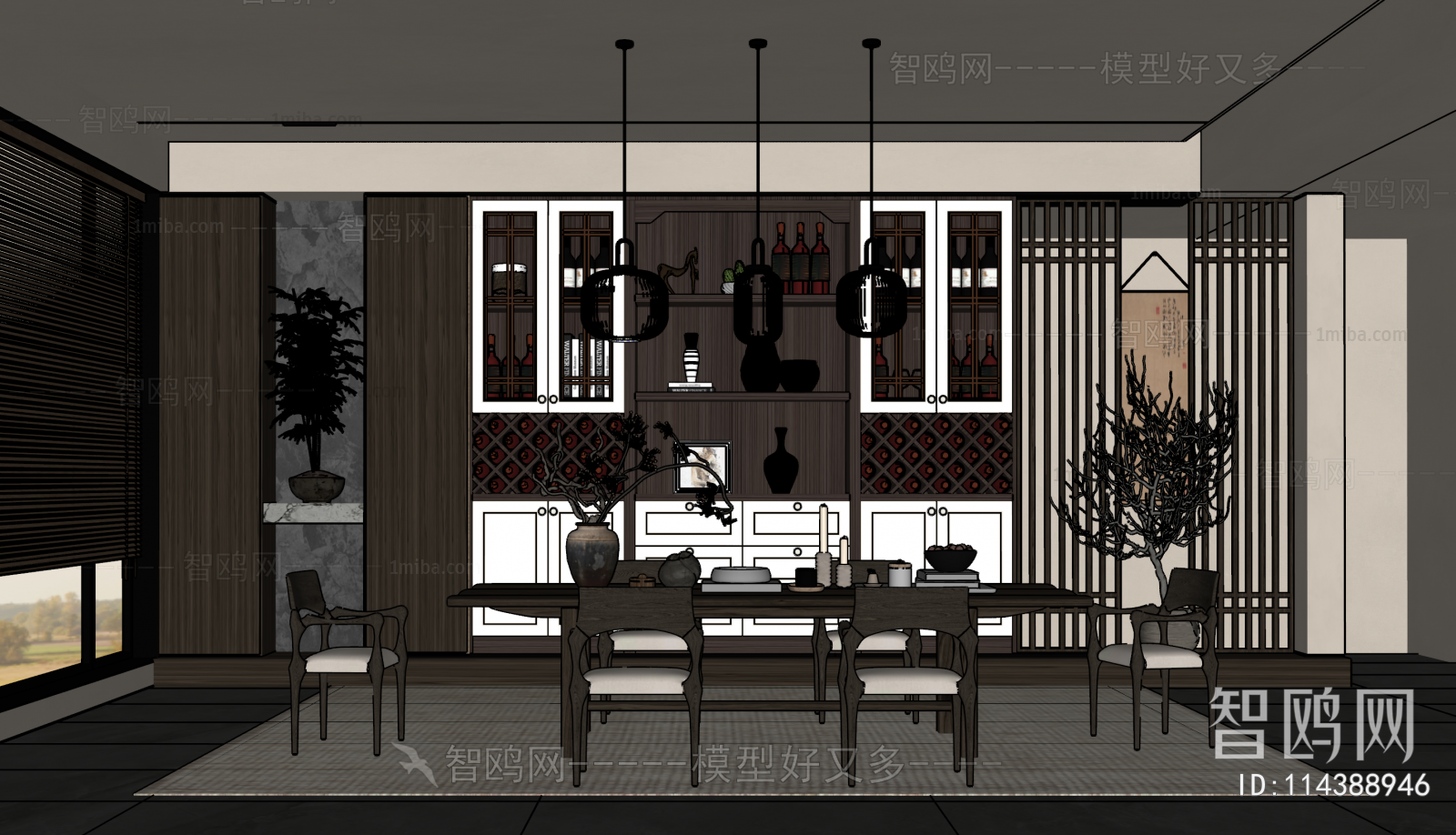 New Chinese Style Dining Room