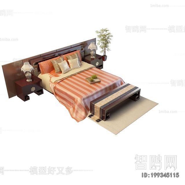 Chinese Style Double Bed