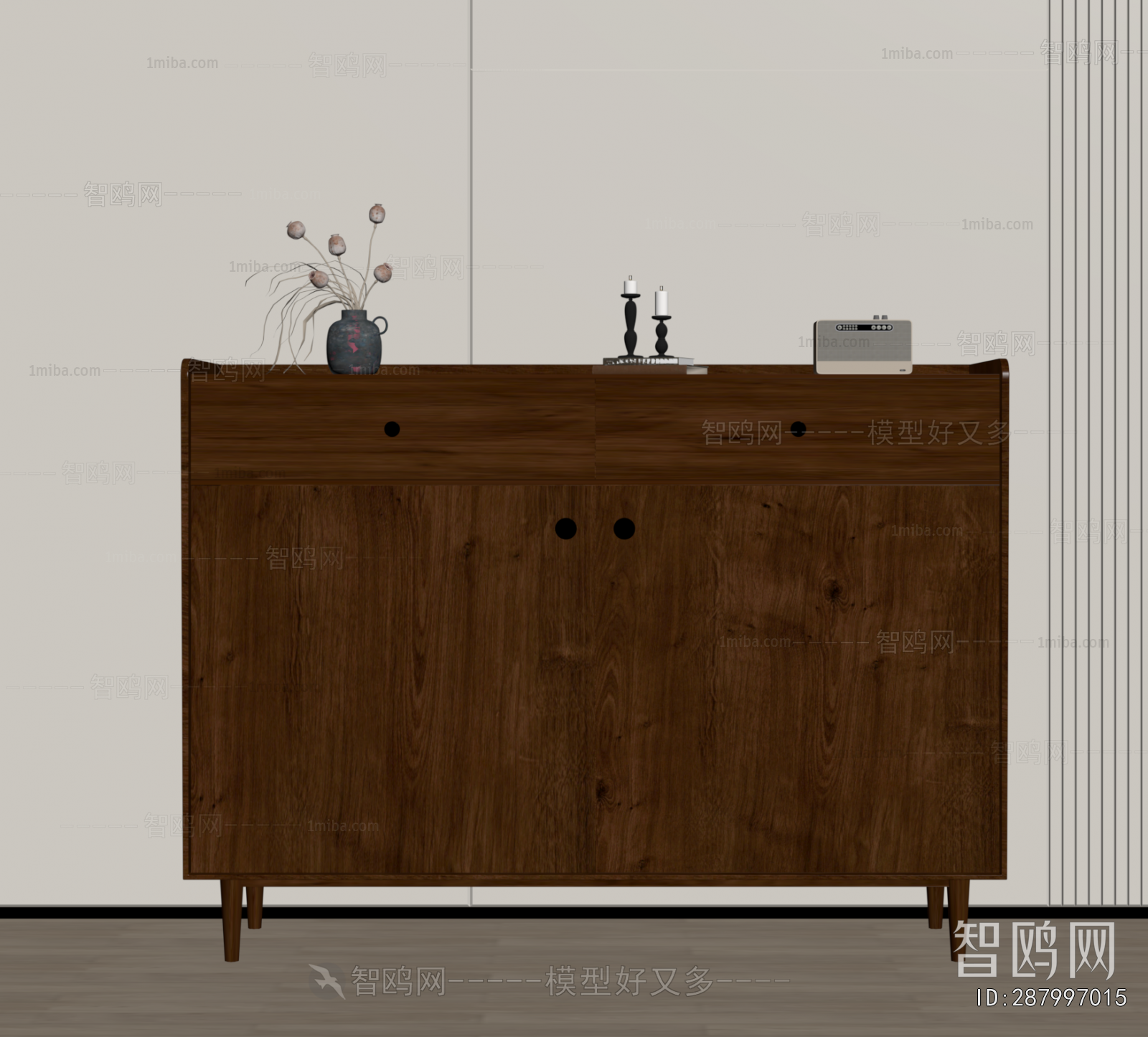 现代中古风边柜