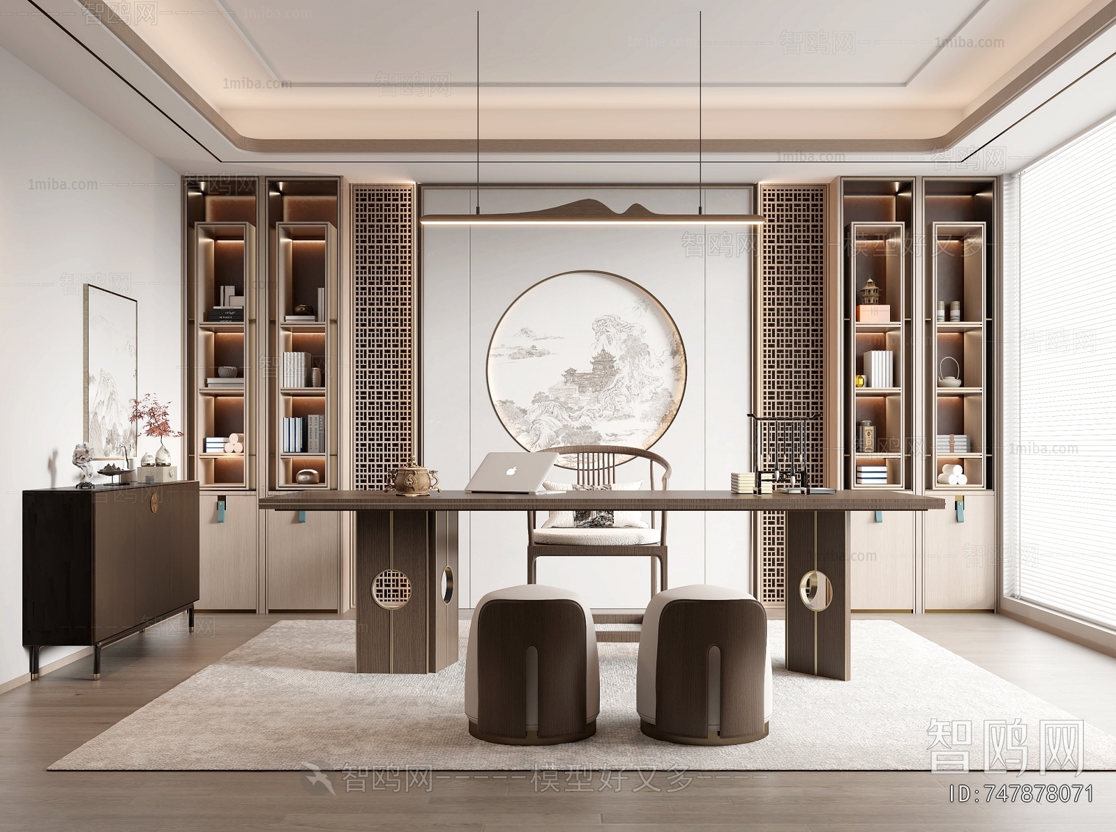 New Chinese Style Study Space