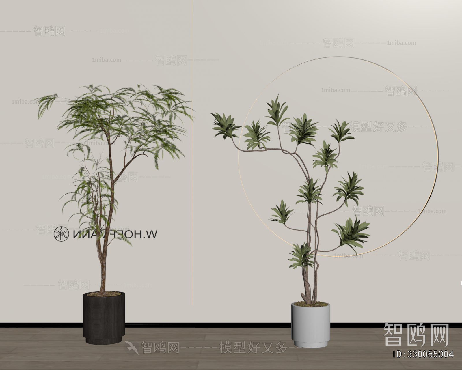 Modern Ground Green Plant Potted Plants