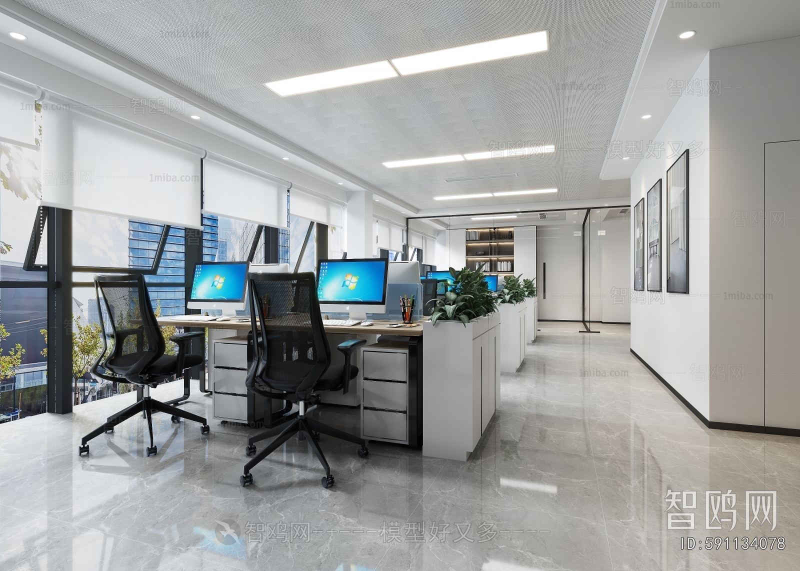 Modern Office Reception Desk