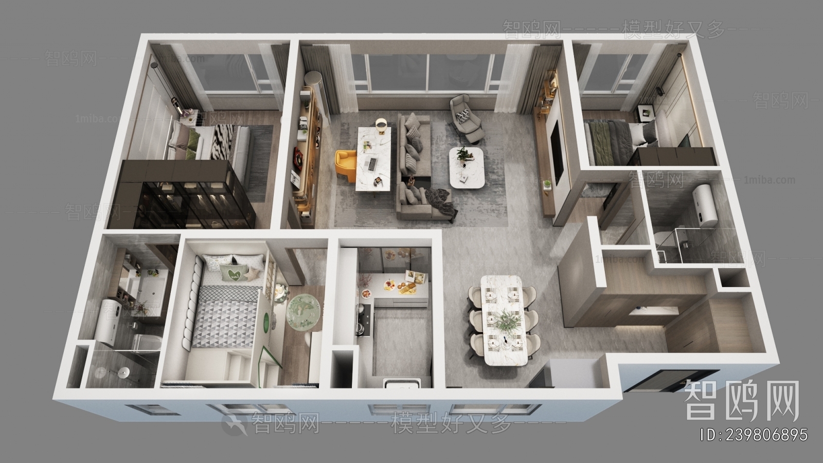 Modern A Bird's-eye View Of Home Decoration