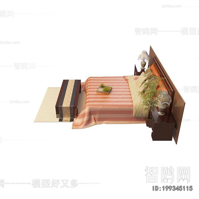 Chinese Style Double Bed