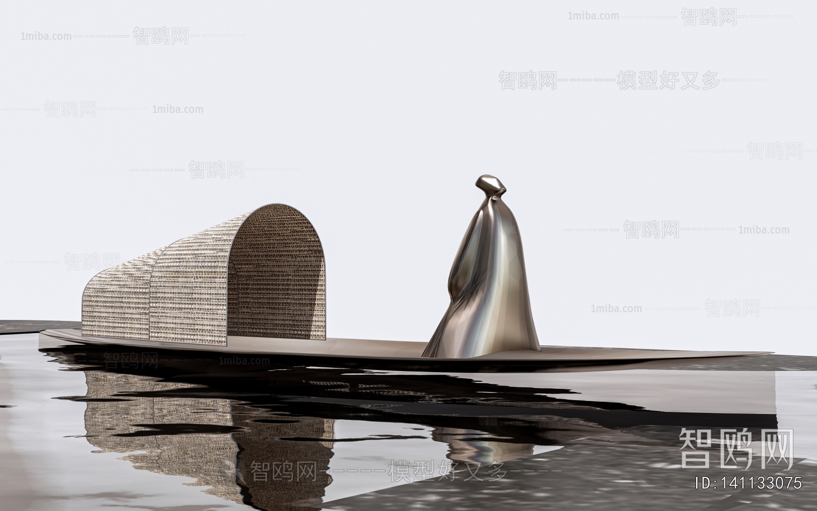 New Chinese Style Sculpture Sketch