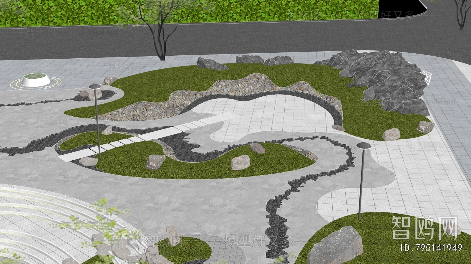 Modern Park Landscape