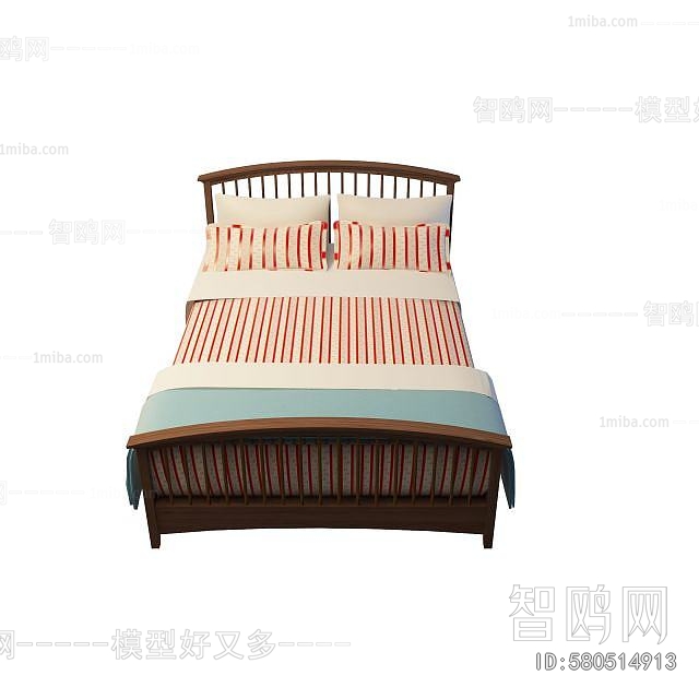 New Chinese Style Double Bed