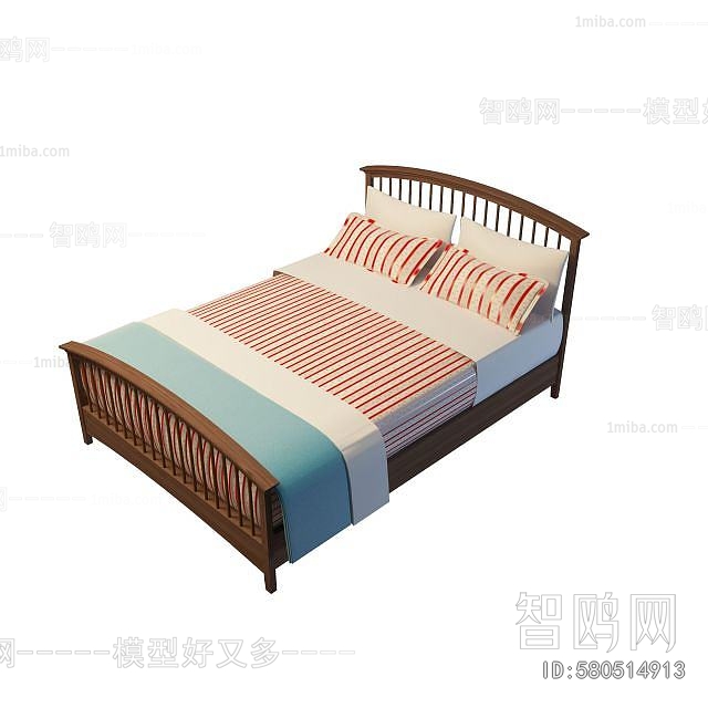 New Chinese Style Double Bed