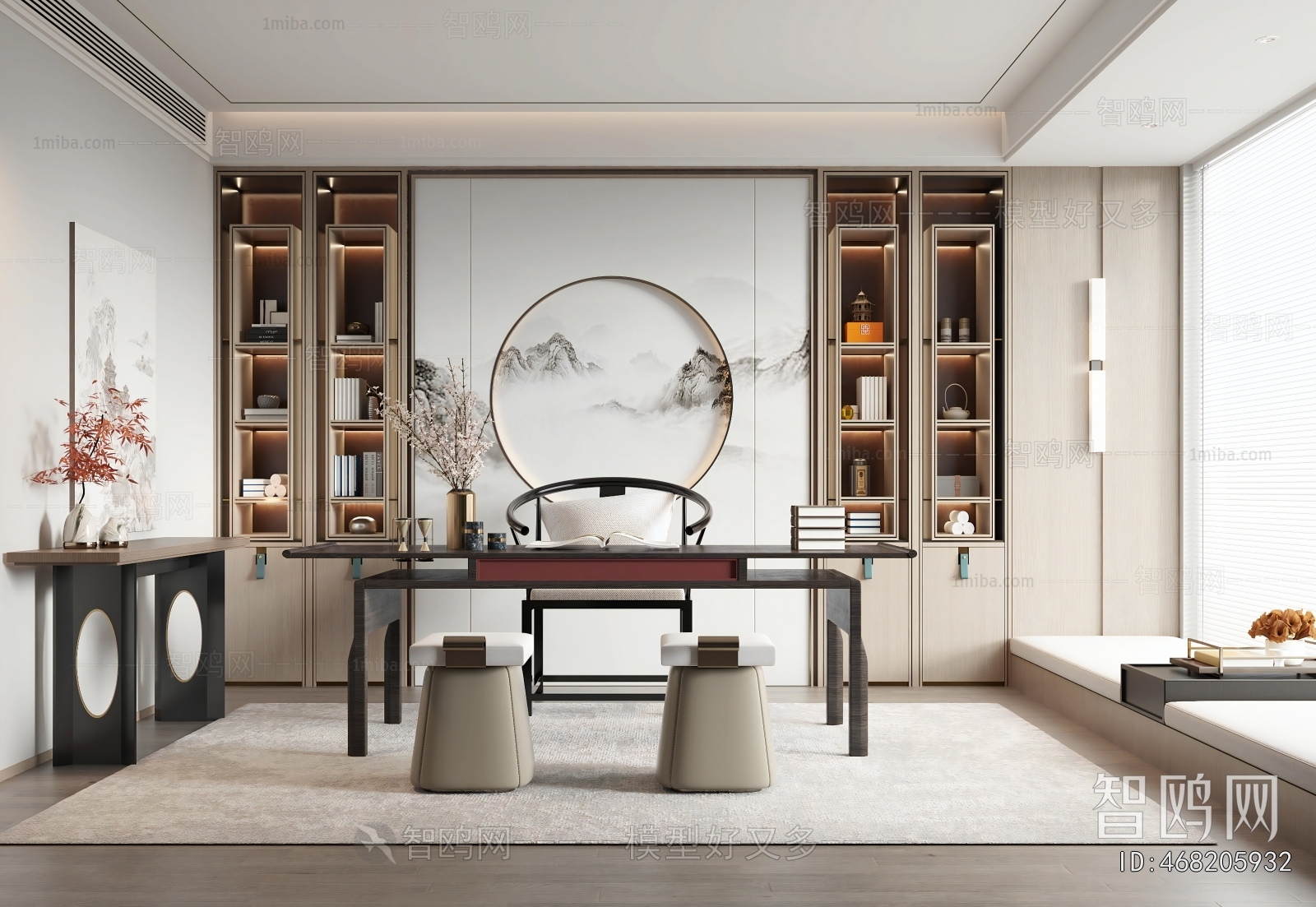 New Chinese Style Study Space