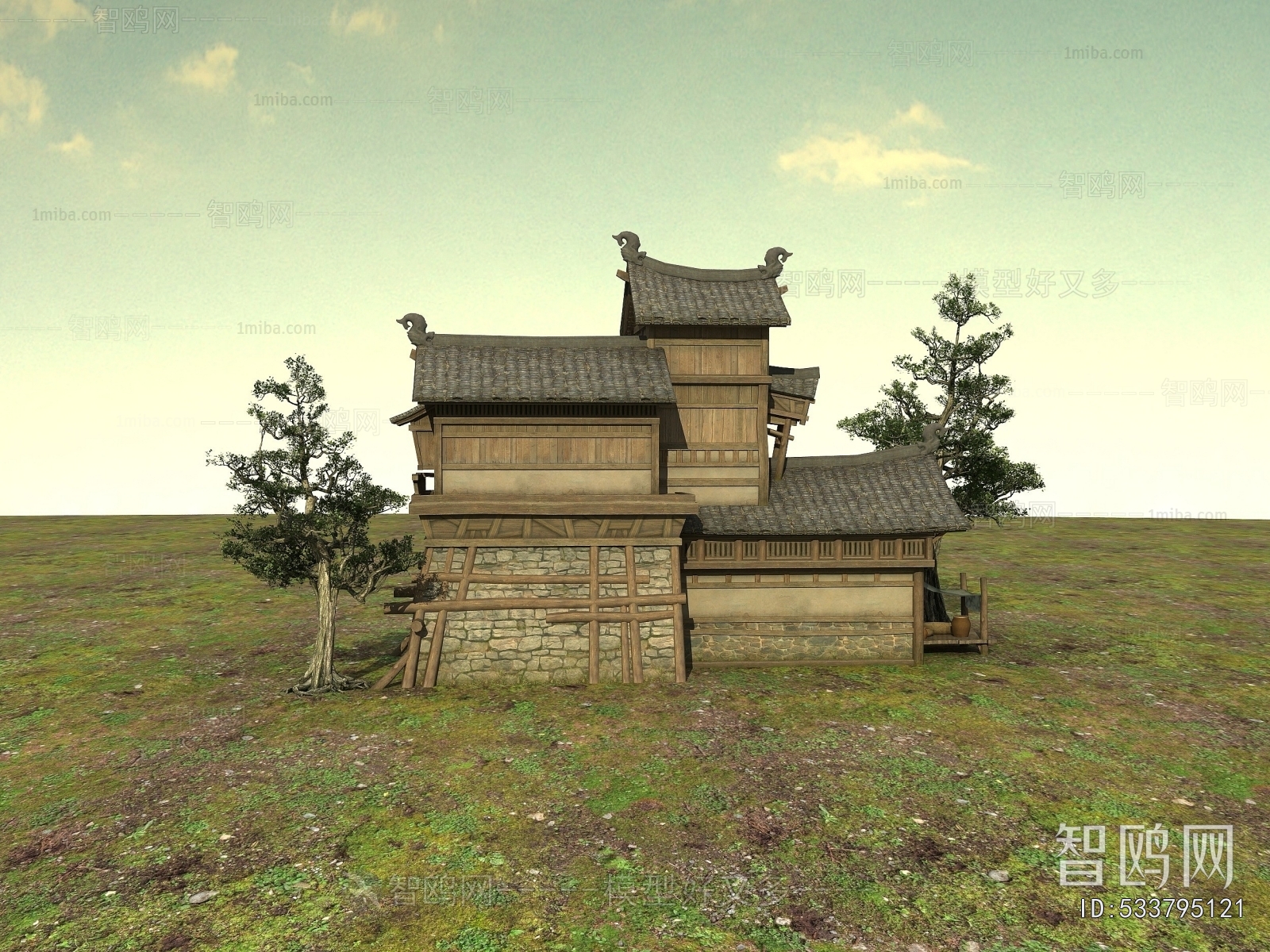 Chinese Style Ancient Architectural Buildings