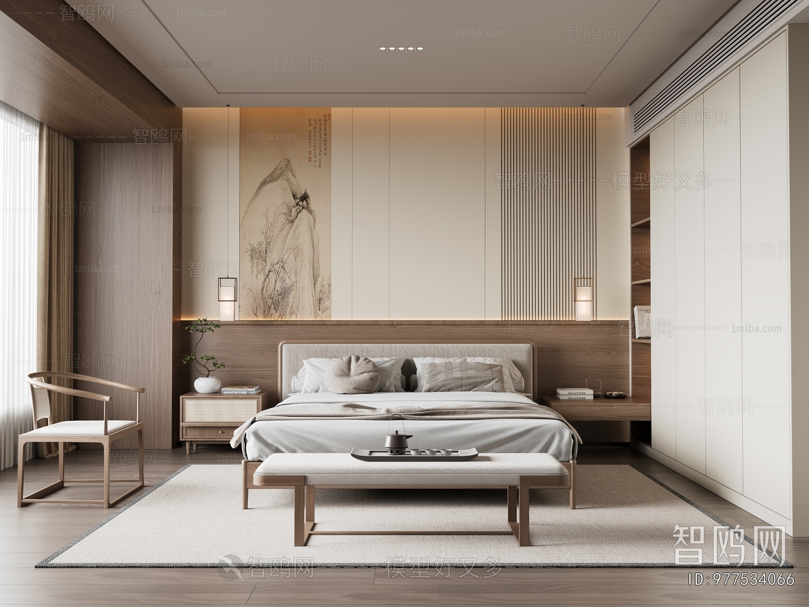 New Chinese Style Bedroom
